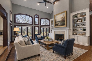 From the moment you arrive, this custom home in the gated Sand on Sand Creek Golf and Country Club  in Indiana - for sale on GolfHomes.com, golf home, golf lot