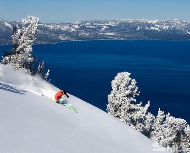 At the spot where Chamberlain Court ascends from the base is a on Clear Creek Tahoe in Nevada - for sale on GolfHomes.com, golf home, golf lot