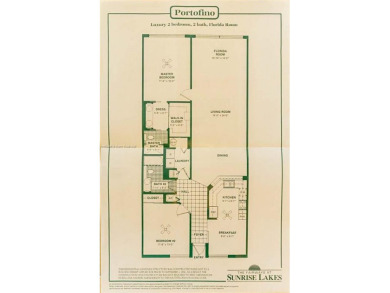 PORTOFINO MODEL - FLOOR PLAN INCLUDED WITH PHOTOS - LARGEST on Sunrise Lakes Phase IV Golf Course in Florida - for sale on GolfHomes.com, golf home, golf lot