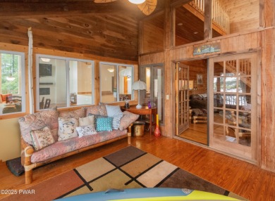 Privately set Lakefront Retreat with three levels of abundant on Lords Valley Country Club, Inc in Pennsylvania - for sale on GolfHomes.com, golf home, golf lot