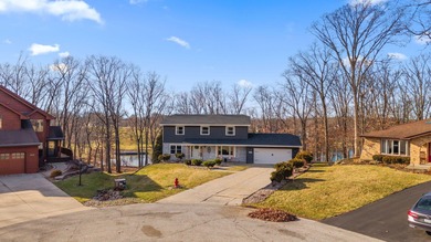 Located on a quiet cul-de-sac, this stunning & BEAUTIFULLY on Lakes of the Four Seasons Country Club in Indiana - for sale on GolfHomes.com, golf home, golf lot