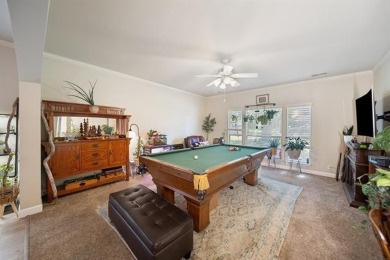 Enjoy the sunset from the back patio overlooking the 18th hole on Battle Creek Golf Course in Oklahoma - for sale on GolfHomes.com, golf home, golf lot