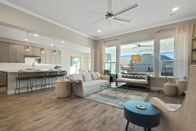 This stunning, light-filled home showcases an open-concept on Wildhorse Golf Club of Robson Ranch in Texas - for sale on GolfHomes.com, golf home, golf lot