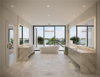 A new, contemporary 11,000 sf waterfront home is under on Sailfish Point Golf Club, Inc. in Florida - for sale on GolfHomes.com, golf home, golf lot
