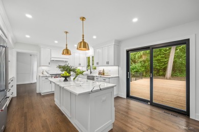 Experience the perfect blend of classic architecture and modern on Lake Barrington Shores Golf Course in Illinois - for sale on GolfHomes.com, golf home, golf lot