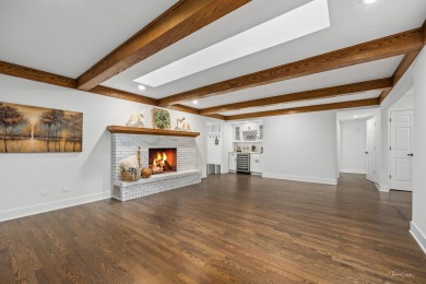 Experience the perfect blend of classic architecture and modern on Lake Barrington Shores Golf Course in Illinois - for sale on GolfHomes.com, golf home, golf lot