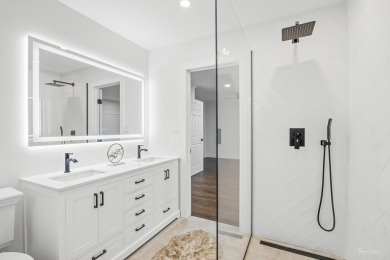 Experience the perfect blend of classic architecture and modern on Lake Barrington Shores Golf Course in Illinois - for sale on GolfHomes.com, golf home, golf lot