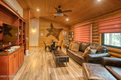 Beautifully renovated real log cabin on the fairway at Pinetop on Pinetop Lakes Country Club in Arizona - for sale on GolfHomes.com, golf home, golf lot