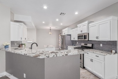 Move-in ready 2 bed + den, 2.5 bath home with 3-car garage on a on Eagles Nest at Pebble Creek in Arizona - for sale on GolfHomes.com, golf home, golf lot