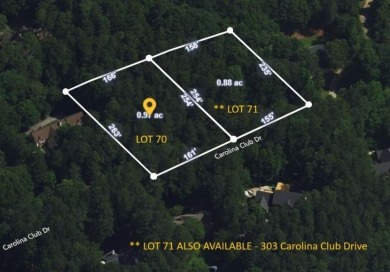Carolina Country Club Lot 70  .97acre - Don't miss this on The Carolina Country Club in South Carolina - for sale on GolfHomes.com, golf home, golf lot