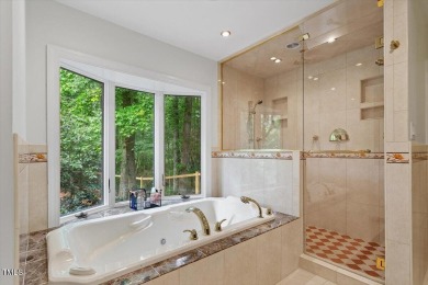 Stunning spacious home just off the 17th tee box in The Oaks on Chapel Hill Country Club in North Carolina - for sale on GolfHomes.com, golf home, golf lot