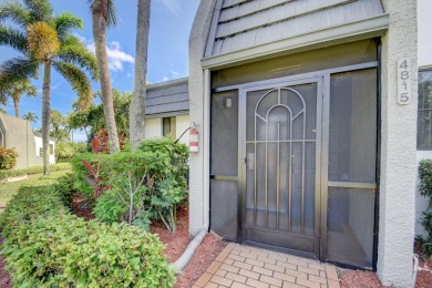 Beautifully maintained 3-bedroom, 3-bath corner unit on the golf on Fountains Golf and Country Club in Florida - for sale on GolfHomes.com, golf home, golf lot