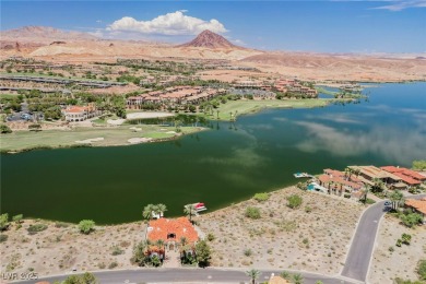 Oversized dock with HydroHoist boat lift and a 21' twin-screw on South Shore At Lake Las Vegas in Nevada - for sale on GolfHomes.com, golf home, golf lot