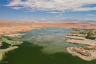 Oversized dock with HydroHoist boat lift and a 21' twin-screw on South Shore At Lake Las Vegas in Nevada - for sale on GolfHomes.com, golf home, golf lot