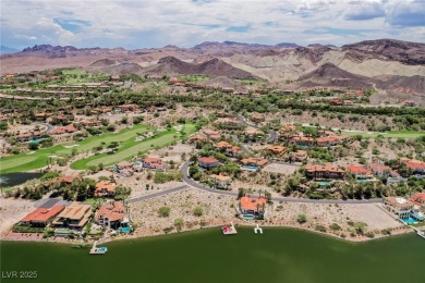 Oversized dock with HydroHoist boat lift and a 21' twin-screw on South Shore At Lake Las Vegas in Nevada - for sale on GolfHomes.com, golf home, golf lot