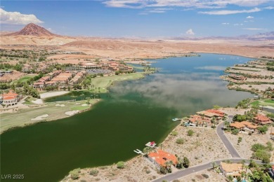 Oversized dock with HydroHoist boat lift and a 21' twin-screw on South Shore At Lake Las Vegas in Nevada - for sale on GolfHomes.com, golf home, golf lot