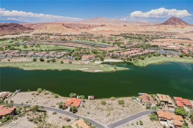 Oversized dock with HydroHoist boat lift and a 21' twin-screw on South Shore At Lake Las Vegas in Nevada - for sale on GolfHomes.com, golf home, golf lot