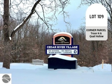 Corner parcel with elevated view in the heart of Cedar River on Cedar River Golf Course in Michigan - for sale on GolfHomes.com, golf home, golf lot