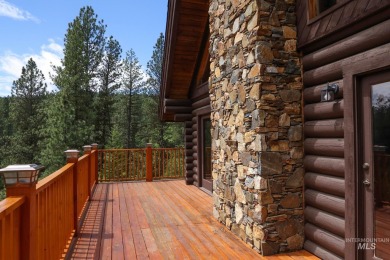 Custom, two-level True log cabin in the desirable Golf Course on Meadowcreek Golf Resort in Idaho - for sale on GolfHomes.com, golf home, golf lot