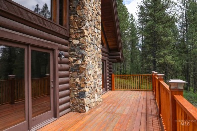 Custom, two-level True log cabin in the desirable Golf Course on Meadowcreek Golf Resort in Idaho - for sale on GolfHomes.com, golf home, golf lot