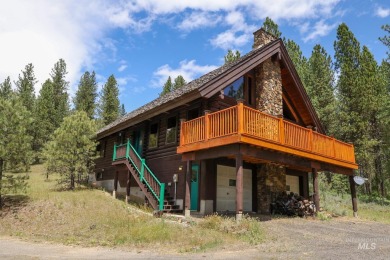 Custom, two-level True log cabin in the desirable Golf Course on Meadowcreek Golf Resort in Idaho - for sale on GolfHomes.com, golf home, golf lot