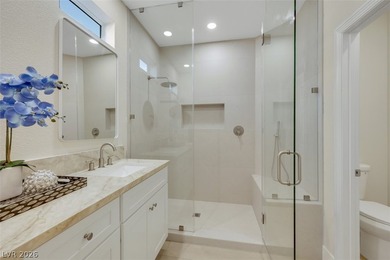 Gorgeous single story home nestled in Summerlins' best guard on Siena Golf Club in Nevada - for sale on GolfHomes.com, golf home, golf lot