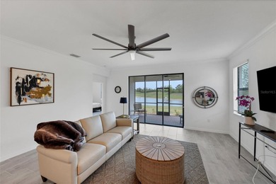 This home just built in 2022 and now available for quick move in on Sarasota National Golf Club in Florida - for sale on GolfHomes.com, golf home, golf lot