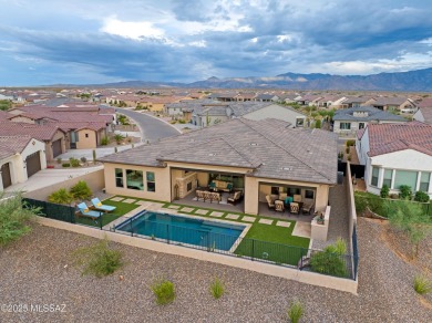 This Bacara model is a perfect balance of luxury and on Saddlebrooke Ranch Golf Club in Arizona - for sale on GolfHomes.com, golf home, golf lot