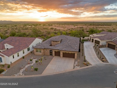 This Bacara model is a perfect balance of luxury and on Saddlebrooke Ranch Golf Club in Arizona - for sale on GolfHomes.com, golf home, golf lot
