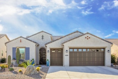 A highly upgraded and expanded 2137 Sq. Ft. Alora Model Exterior on Saddlebrooke Ranch Golf Club in Arizona - for sale on GolfHomes.com, golf home, golf lot