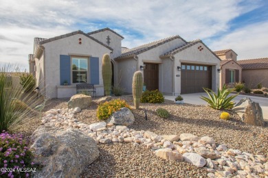 A highly upgraded and expanded 2137 Sq. Ft. Alora Model Exterior on Saddlebrooke Ranch Golf Club in Arizona - for sale on GolfHomes.com, golf home, golf lot