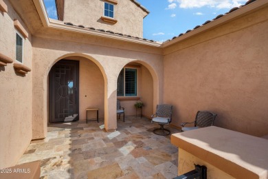 Golf Course Endeavor with Cart Garage! Travertine steps lead to on Copper Canyon Golf Club in Arizona - for sale on GolfHomes.com, golf home, golf lot