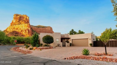 Experience the best of Sedona living in this Southwest-style on Oakcreek Country Club in Arizona - for sale on GolfHomes.com, golf home, golf lot