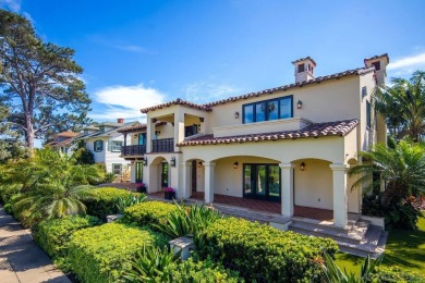 Elegant Mediterranean-style home with sweeping GOLF COURSE & BAY on Coronado Municipal Golf Course in California - for sale on GolfHomes.com, golf home, golf lot