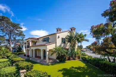 Elegant Mediterranean-style home with sweeping GOLF COURSE & BAY on Coronado Municipal Golf Course in California - for sale on GolfHomes.com, golf home, golf lot