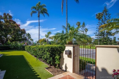 Elegant Mediterranean-style home with sweeping GOLF COURSE & BAY on Coronado Municipal Golf Course in California - for sale on GolfHomes.com, golf home, golf lot