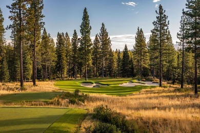 Situated high above the iconic par three 14th hole of the Fazio on Martis Camp Golf Course in California - for sale on GolfHomes.com, golf home, golf lot