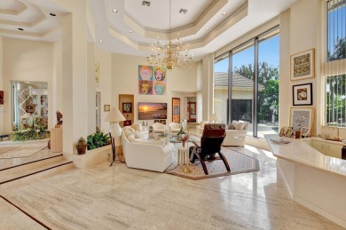 Lovely one-story, 3-bedroom + office home with lake and golf on St. Andrews Country Club of Boca Raton in Florida - for sale on GolfHomes.com, golf home, golf lot