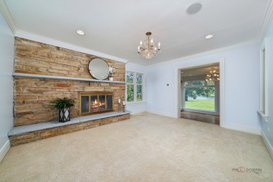 Discover unparalleled luxury in this exquisite 6+1 bedroom, 7 on Hillcrest Country Club in Illinois - for sale on GolfHomes.com, golf home, golf lot