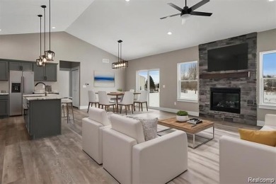 Home is currently being built with approximately 2-3 months on Copper Ridge Golf Club in Michigan - for sale on GolfHomes.com, golf home, golf lot