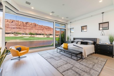 This spectacular home on the 6th Hole of the Entrada Golf Course on Entrada at Snow Canyon in Utah - for sale on GolfHomes.com, golf home, golf lot