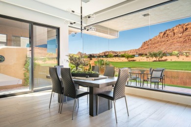 This spectacular home on the 6th Hole of the Entrada Golf Course on Entrada at Snow Canyon in Utah - for sale on GolfHomes.com, golf home, golf lot