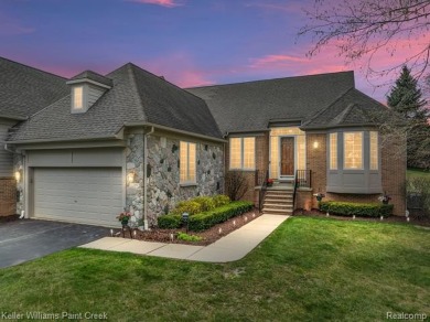 Welcome to 5504 Eagleview Court! This end-unit ranch condo is on Pine Knob Golf Club - Hawk in Michigan - for sale on GolfHomes.com, golf home, golf lot