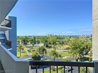 Enjoy Wide Open Unobstructed Bay Views from your 6th floor on Fort Myers Beach and Golf Club in Florida - for sale on GolfHomes.com, golf home, golf lot