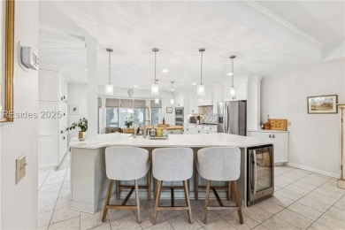 A 2025 chef's kitchen remodel & Calibogue Sound views from the on Harbour Town Golf Links in South Carolina - for sale on GolfHomes.com, golf home, golf lot