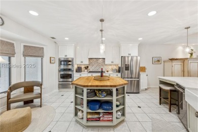 A 2025 chef's kitchen remodel & Calibogue Sound views from the on Harbour Town Golf Links in South Carolina - for sale on GolfHomes.com, golf home, golf lot