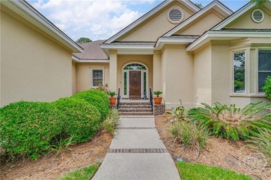 Located only a minute from the Oakridge gate, this custom stucco on The Landings Club - Marshwood in Georgia - for sale on GolfHomes.com, golf home, golf lot