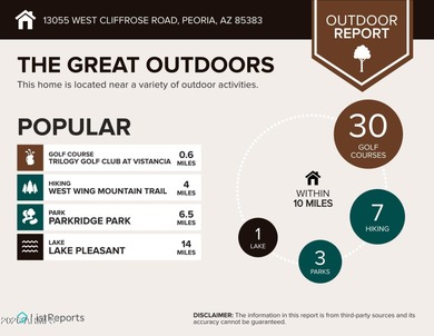 This BEAUTIFUL home sits in a quiet, peaceful area & has been on Trilogy Golf Club At Vistancia in Arizona - for sale on GolfHomes.com, golf home, golf lot