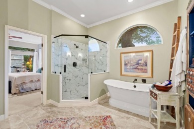 This exceptional home spans over 280 feet of prime golf course on Slick Rock Golf Course - Horseshoe Bay in Texas - for sale on GolfHomes.com, golf home, golf lot
