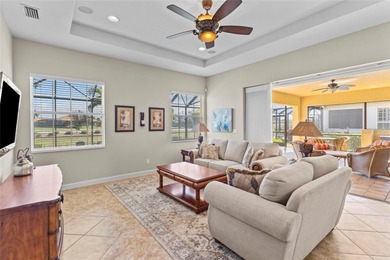 Perfectly positioned along the golf course, this elegant pool on Venetian Golf and River Club in Florida - for sale on GolfHomes.com, golf home, golf lot